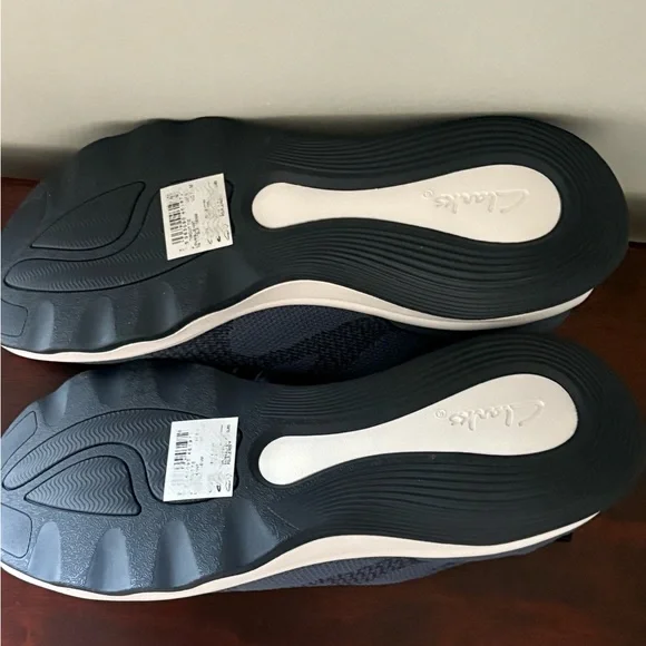 Clarks Cloudsteppers Women's Circuit Tie Denim Blue Knit Size 7.5 - Picture 5 of 5